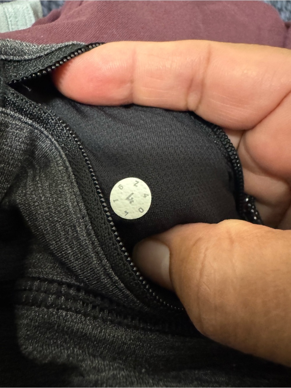 lululemon athletica Charcoal Gray Workout Leggings with Zippered Pocket - Picture 7 of 7